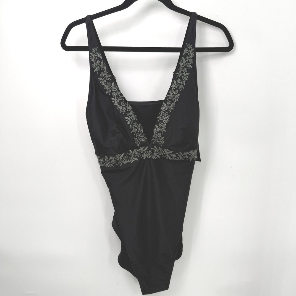 Aqua Couture Swimsuit Womens L Embroidered Coquette Cottagecore Resort Boho